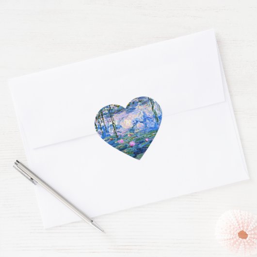 Claude Monet - Water Lilies, 1919, Hart Sticker (Envelop)