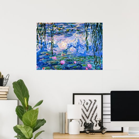 Claude Monet - Water Lilies, 1919 Poster (Thuiskantoor)