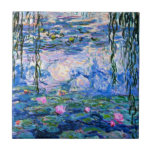 Claude Monet - Water Lilies, 1919, Tegeltje<br><div class="desc">Bekend schilderij van Water Lilies,  1919,  van Claude Monet</div>