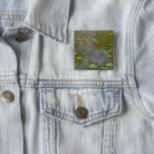 Claude Monet | Water Lilies, 1919 Vierkante Button 5,1 Cm (In situ)