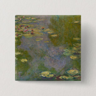 Claude Monet Water Lilies, 1919 Vierkante Button 5,1 Cm