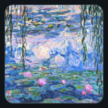 Claude Monet - Water Lilies, 1919, Vierkante Sticker<br><div class="desc">Water Lilies,  1919,  beroemd schilderij van Claude Monet.</div>