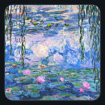 Claude Monet - Water Lilies, 1919, Vierkante Sticker<br><div class="desc">Water Lilies,  1919,  beroemd schilderij van Claude Monet.</div>
