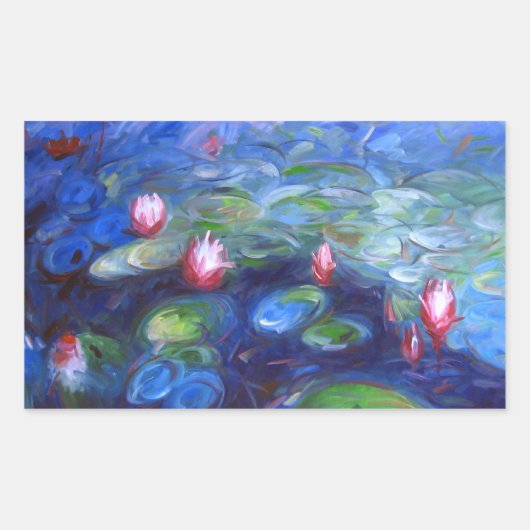 Claude Monet: Water Lilies 2 Rechthoekige Sticker (Voorkant)