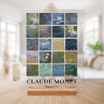 Claude Monet Water Lilies Acryl Bord<br><div class="desc">Acrylbordprint met Claude Monet Waterlelies  bloemenlandschapsschilderijen.</div>