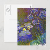 Claude Monet Water Lilies Agapanthus Briefkaart (Voorkant / Achterkant)