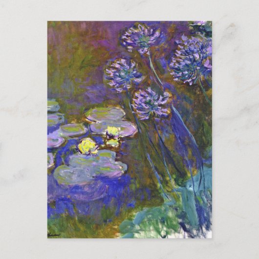 Claude Monet Water Lilies Agapanthus Briefkaart (Voorkant)