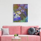 Claude Monet Water Lilies Agapanthus Canvas Afdruk (Insitu (Woonkamer))