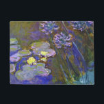 Claude Monet Water Lilies Agapanthus Deurmat<br><div class="desc">Claude Monet's Water Lilies en Agapanthus - Claude Monet's Water Lilies en Agapanthus is een prachtig impressionistisch schilderij van een van de meesterbloemkunstenaars aller tijden. De watertuin leeft van kleur en emotie, omdat de paarse Agapanthus uit de blauwe en groene stengels omhoog stromen. Het water leeft met wervelingen van bruin,...</div>