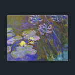 Claude Monet Water Lilies Agapanthus Deurmat<br><div class="desc">Claude Monet's Water Lilies en Agapanthus - Claude Monet's Water Lilies en Agapanthus is een prachtig impressionistisch schilderij van een van de meesterbloemkunstenaars aller tijden. De watertuin leeft van kleur en emotie, omdat de paarse Agapanthus uit de blauwe en groene stengels omhoog stromen. Het water leeft met wervelingen van bruin,...</div>