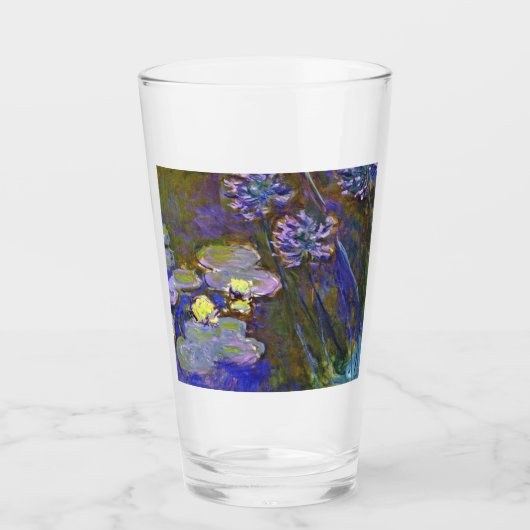 Claude Monet Water Lilies Agapanthus Glas (Voorkant)