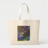 Claude Monet Water Lilies Agapanthus Grote Tote Bag (Voorkant)