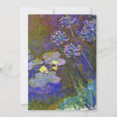 Claude Monet Water Lilies Agapanthus Kaart (Achterkant)