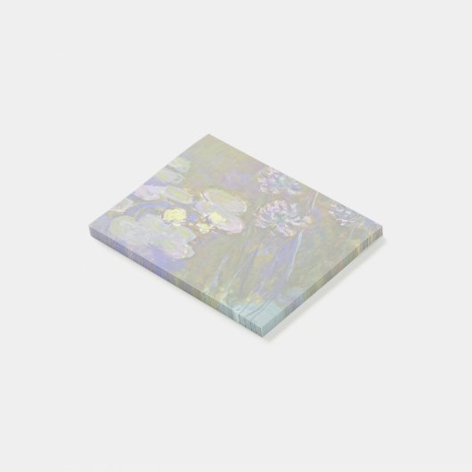Claude Monet Water Lilies Agapanthus Post-it® Notes (Schuin)