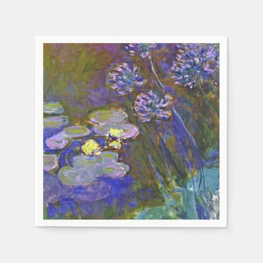 Claude Monet Water Lilies Agapanthus Servet (Voorkant)