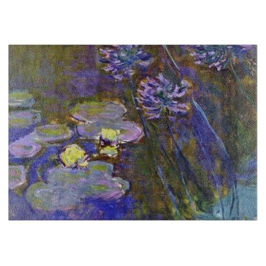 Claude Monet Water Lilies Agapanthus Snijplank (Voorkant)