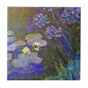 Claude Monet Water Lilies Agapanthus Tegeltje