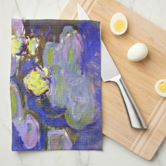 Claude Monet Water Lilies Agapanthus Theedoek (Quarter Fold)