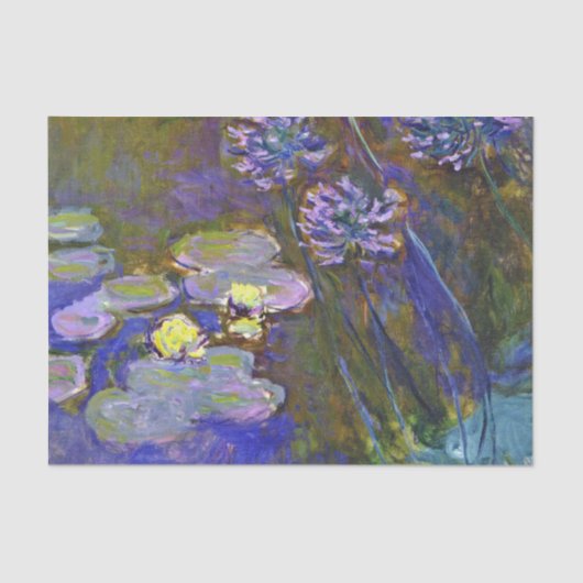 Claude Monet Water Lilies Agapanthus Tissuepapier (Voorkant)