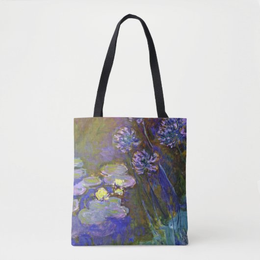 Claude Monet Water Lilies Agapanthus Tote Bag (Voorkant)