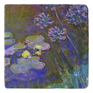 Claude Monet Water Lilies Agapanthus Trivet