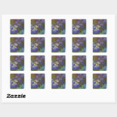 Claude Monet Water Lilies Agapanthus Vierkante Sticker (Vel)