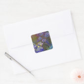 Claude Monet Water Lilies Agapanthus Vierkante Sticker (Envelop)