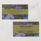 Claude Monet Water Lilies Agapanthus Visitekaartje (Voorkant / Achterkant)