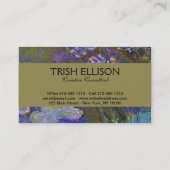 Claude Monet Water Lilies Agapanthus Visitekaartje (Achterkant)