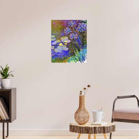 Claude Monet - Water Lilies and Agapanthus, Poster (Woonkamer 3)