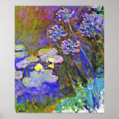 Claude Monet - Water Lilies and Agapanthus, Poster (Voorkant)