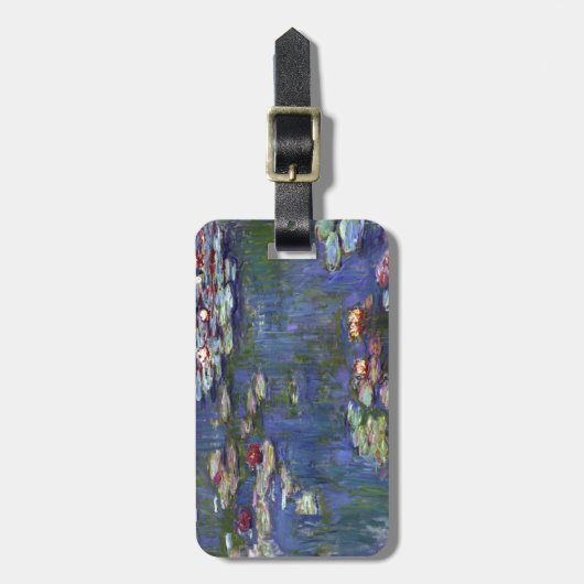 Claude Monet Water Lilies Bagagelabel (Voorkant verticaal)