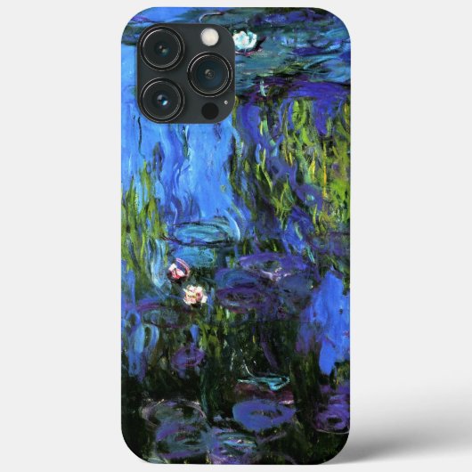 Claude Monet: Water-Lilies, blauw indigo Hoesje-Ma Case-Mate iPhone Case (Achterkant)