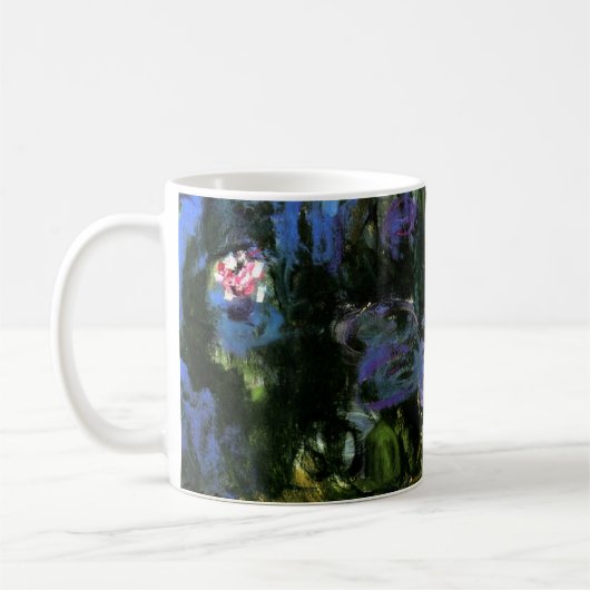 Claude Monet: Water-Lilies, blauwe indigo Koffiemok (Links)