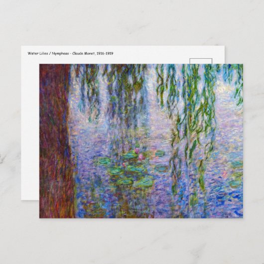 Claude Monet - Water Lilies Briefkaart (Voorkant / Achterkant)
