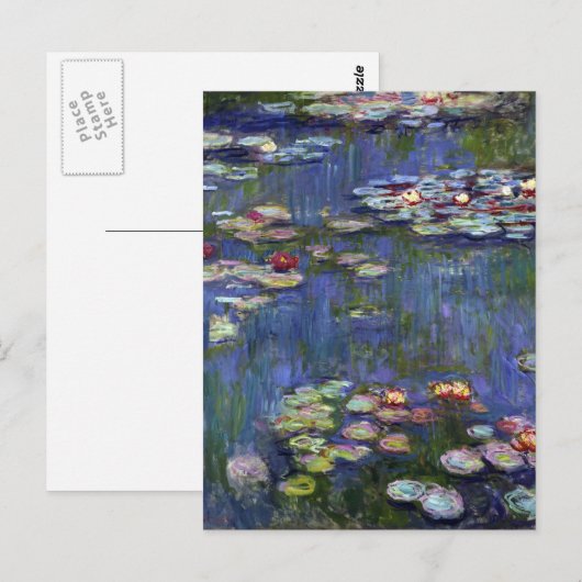 Claude Monet Water Lilies Briefkaart (Voorkant / Achterkant)