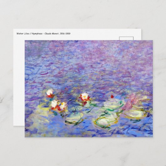Claude Monet - Water Lilies Briefkaart (Voorkant / Achterkant)
