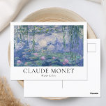 Claude Monet Water Lilies Briefkaart<br><div class="desc">Briefkaart met Claude Monet Waterlelies  bloemige natuur schilderij.</div>