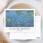Claude Monet Water Lilies Briefkaart<br><div class="desc">Briefkaart met Claude Monet Waterlelies  bloemige natuur schilderij.</div>