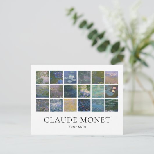 Claude Monet Water Lilies Briefkaart (Staand voorkant)
