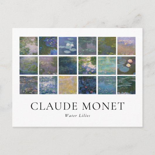 Claude Monet Water Lilies Briefkaart (Voorkant)