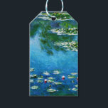 Claude Monet-Water-Lilies Cadeaulabel<br><div class="desc">Kunstmeesterwerk van Claude Monet (1840 - 1926) met zijn impressionistische landschapsmeesterwerk Water-Lilies op basis van variëteiten van blauw,  groen en geel. Het maakt een prachtig cadeau label voor fans van Claude Monet.</div>