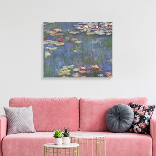 Claude Monet - Water Lilies Canvas Afdruk (Insitu (Woonkamer))