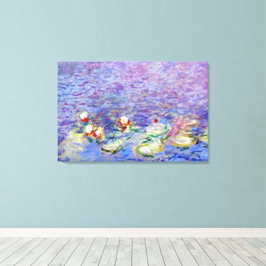 Claude Monet - Water Lilies Canvas Afdruk (Insitu (Houten vloer))