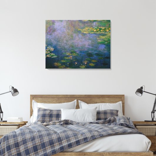 Claude Monet - Water Lilies Canvas Afdruk (Insitu (Slaapkamer))