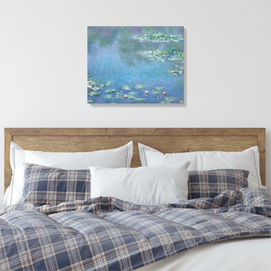 Claude Monet - Water Lilies Canvas Afdruk (Insitu (Slaapkamer))