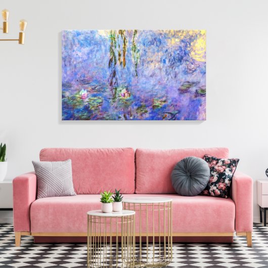 Claude Monet - Water Lilies Canvas Afdruk (Insitu (Woonkamer))