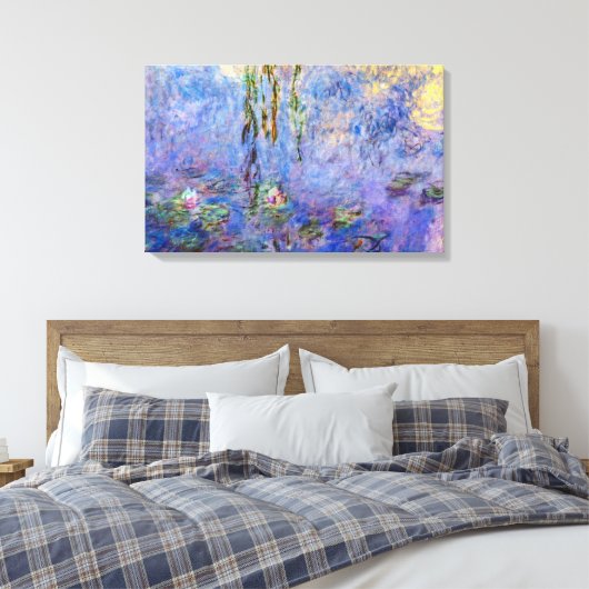 Claude Monet - Water Lilies Canvas Afdruk (Insitu (Slaapkamer))