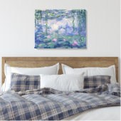 Claude Monet Water Lilies Canvas Afdruk (Insitu (Slaapkamer))