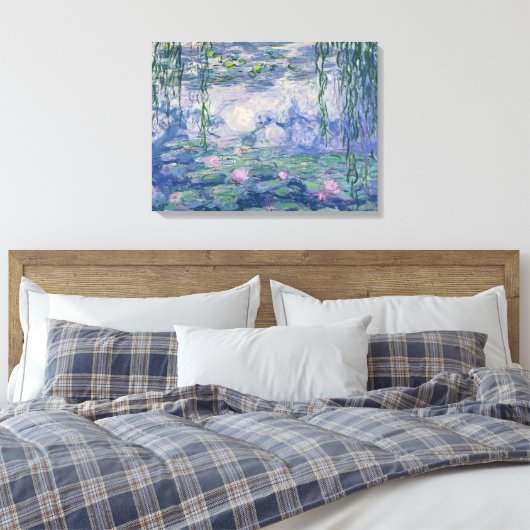 Claude Monet Water Lilies Canvas Afdruk (Insitu (Slaapkamer))